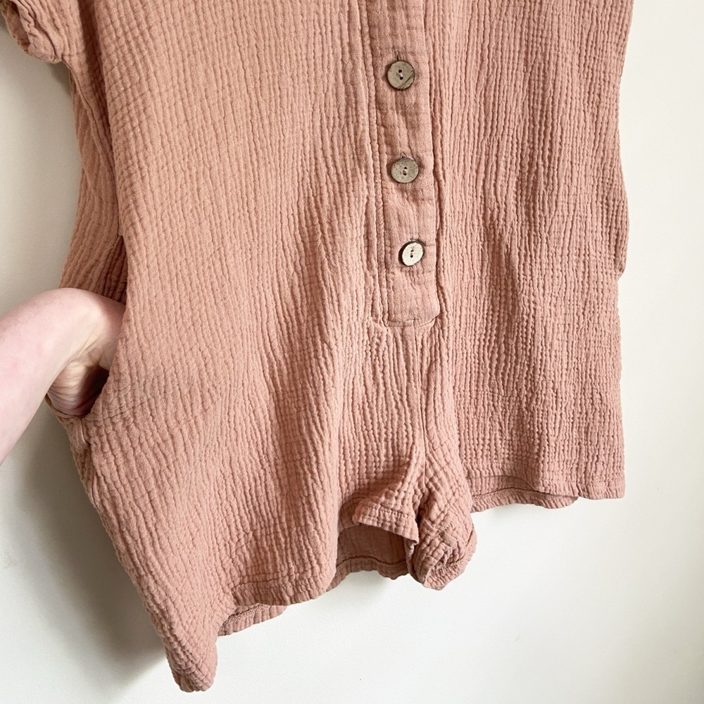 Mable Gauze Button Romper - Picture 6 of 6